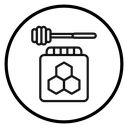 Honey jar with dipper icon