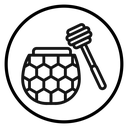 Honey jar with dipper icon