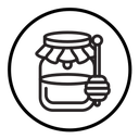 Honey jar with dipper icon