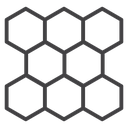 Honeycombs Black Outline icon