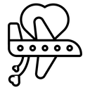 Honeymoon Airplane Heart icon