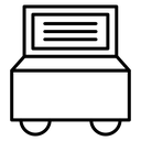 Horizontal shop refrigerator icon