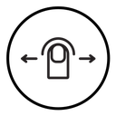 Horizontal swipe Flick icon