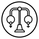 Hormone imbalance Black Outline icon