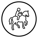 Horse Ride Circle Badge icon