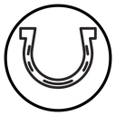 Horseshoe Black Outline icon