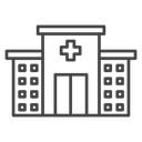 Hospital Black Outline icon