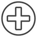 Hospital Sign Black Outline icon