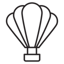 Hot air balloon icon