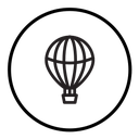 Hot air balloon icon