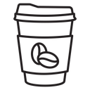 Hot coffee cup icon