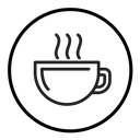 Hot coffee cup icon