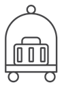 Hotel service Black Outline icon