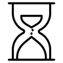 Hourglass Black Outline icon