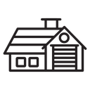 House with garage icon