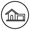 House with garage icon