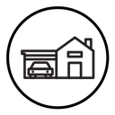 House with garage icon