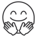 Hugging emoji icon