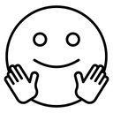 Hugging emoji icon