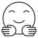 Hugging emoji icon