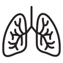 Human lungs icon