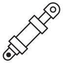 Hydraulic cylinder icon