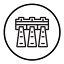 Hydroelectric dam icon