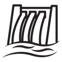 Hydroelectric dam icon
