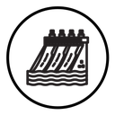 Hydroelectric dam icon