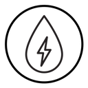 Hydroelectric energy icon