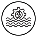 Hydroelectric Energy Turbine Gear icon