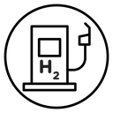Hydrogen fuel pump icon