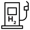 Hydrogen fuel pump icon