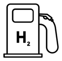 Hydrogen fuel pump icon