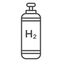 Hydrogen gas tank icon