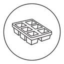 Ice cube plastic container 2 icon