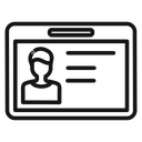 Identity card Black Outline icon