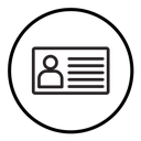 Identity card icon