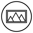 Image Black Outline icon