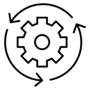 Implementation Gear Cycle icon