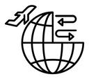 Import Export Globe icon