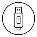 Inclined pendrive icon
