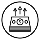 Increase money icon