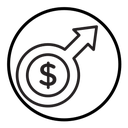 Increase money icon