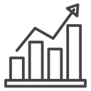 Increasing stocks icon
