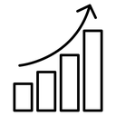 Increasing stocks icon