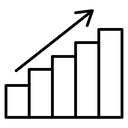 Increasing stocks icon