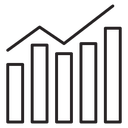 Increasing stocks icon