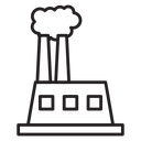 Industrial factory Black Outline icon