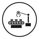 Industrial robot icon